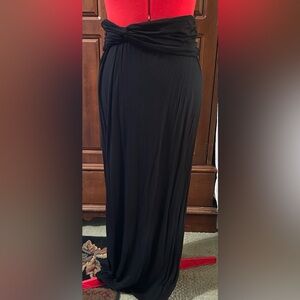 Max Studio Black Twist-Waist Maxi Skirt